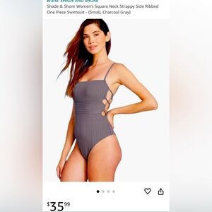 New women’s large shade & shore Grey swimsuit